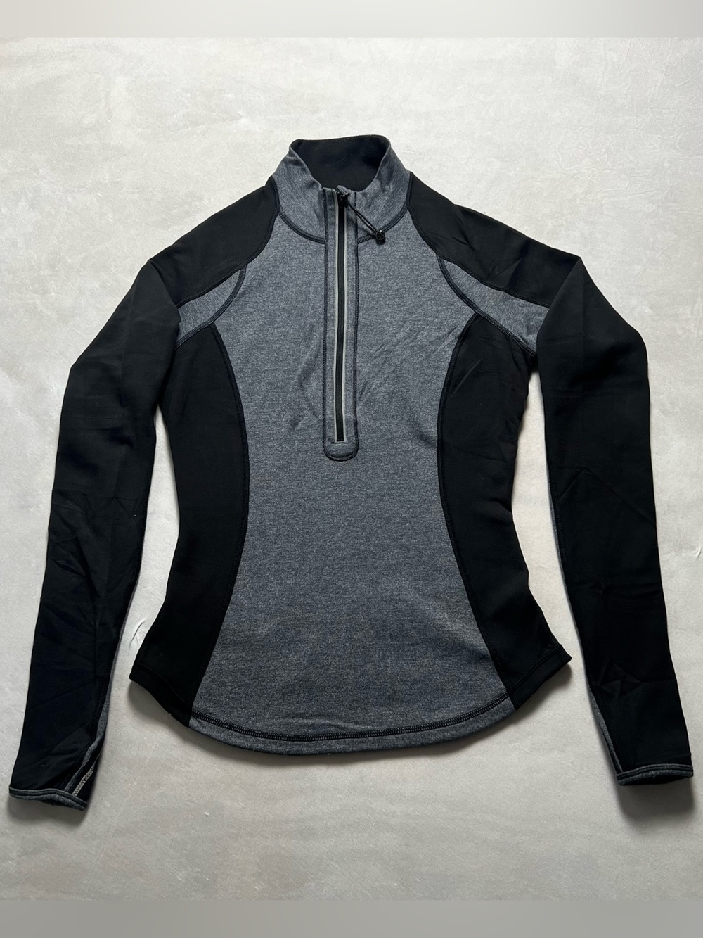 Lululemon Reversible Run Turn Around 1/2 Zip Jacket Gray Black Pullover Size 4